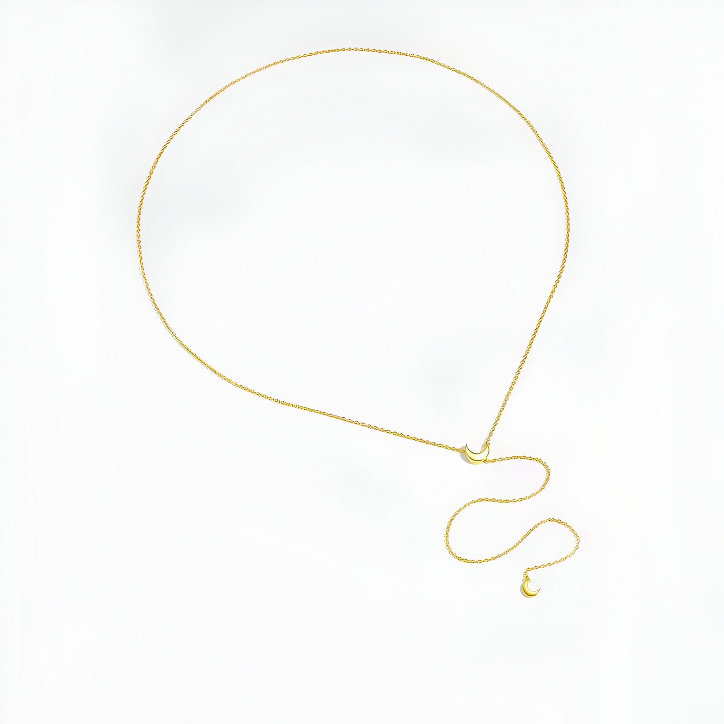 COLLIER DOUBLE CROISSANT DE LUNE EN OR