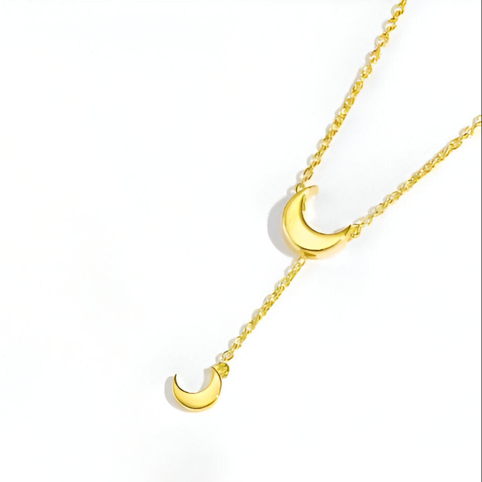 COLLIER DOUBLE CROISSANT DE LUNE EN OR