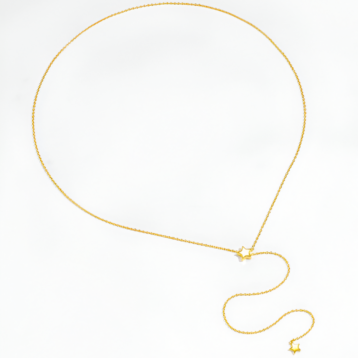 COLLIER CHAÎNE GLISSANTE À ÉTOILES EN OR