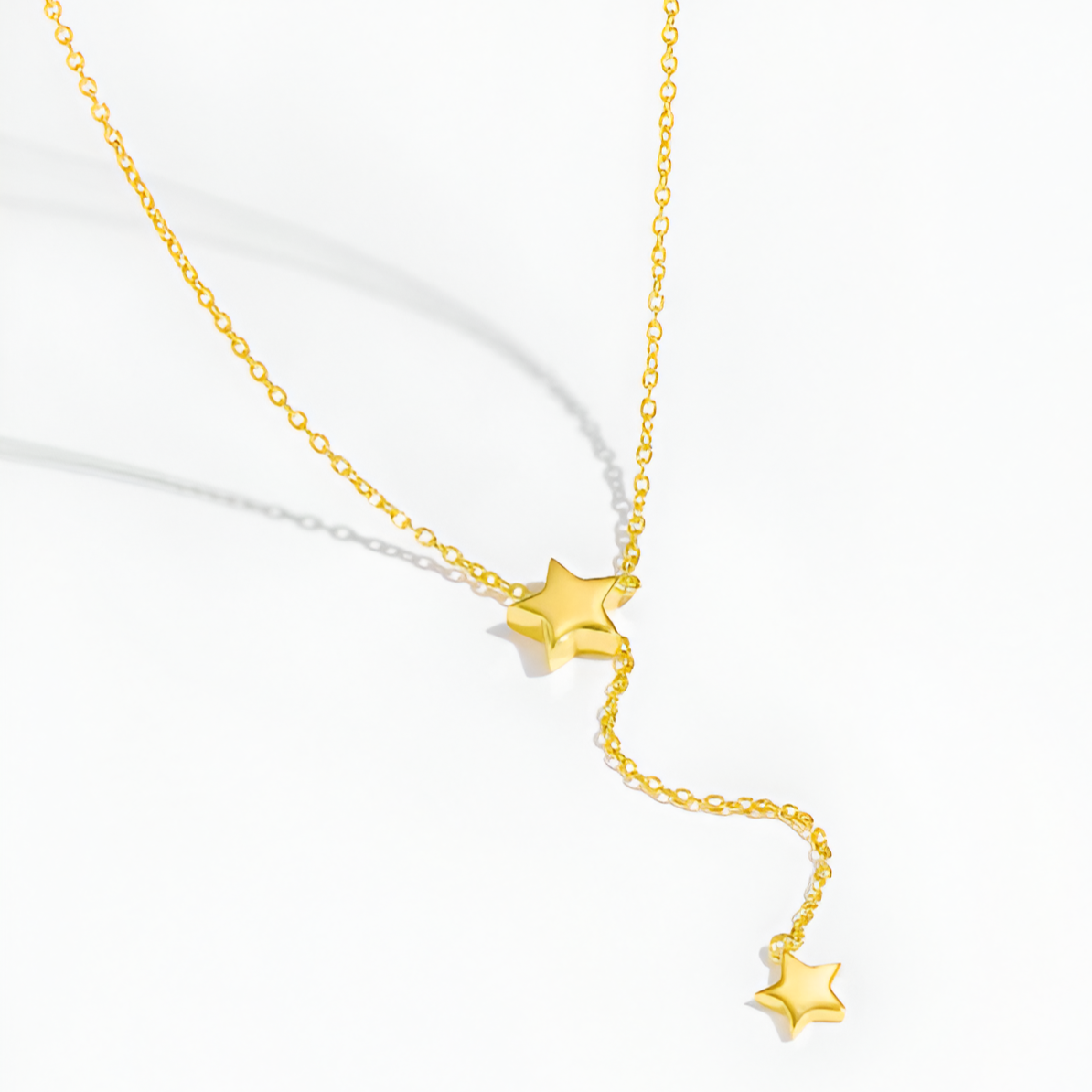 COLLIER CHAÎNE GLISSANTE À ÉTOILES EN OR