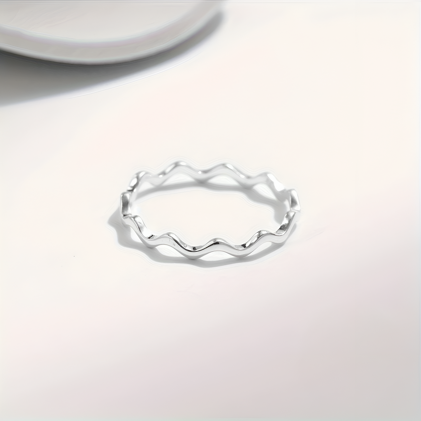 ANNEAU ONDULATION EN ARGENT