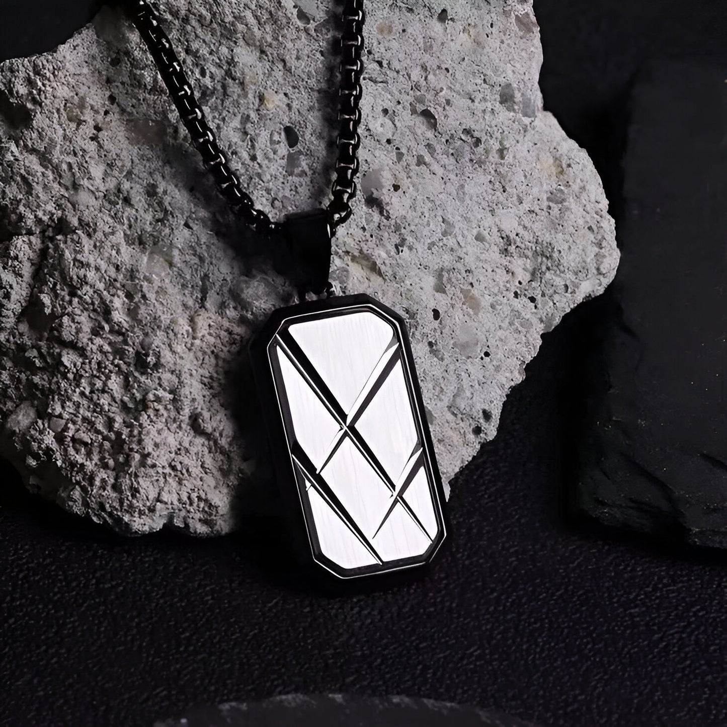 COLLIER PENDENTIF LIGNE D’OMBRE EN ARGENT