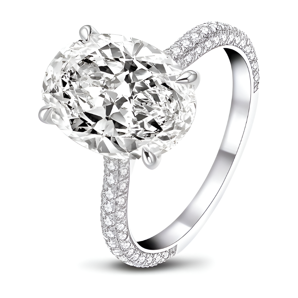 BAGUE SOLITAIRE OVALE ÉCLAT ÉTERNEL