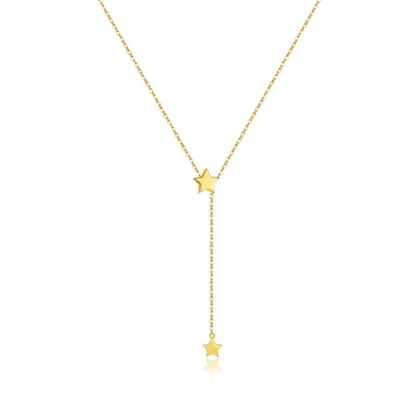 COLLIER CHAÎNE GLISSANTE À ÉTOILES EN OR