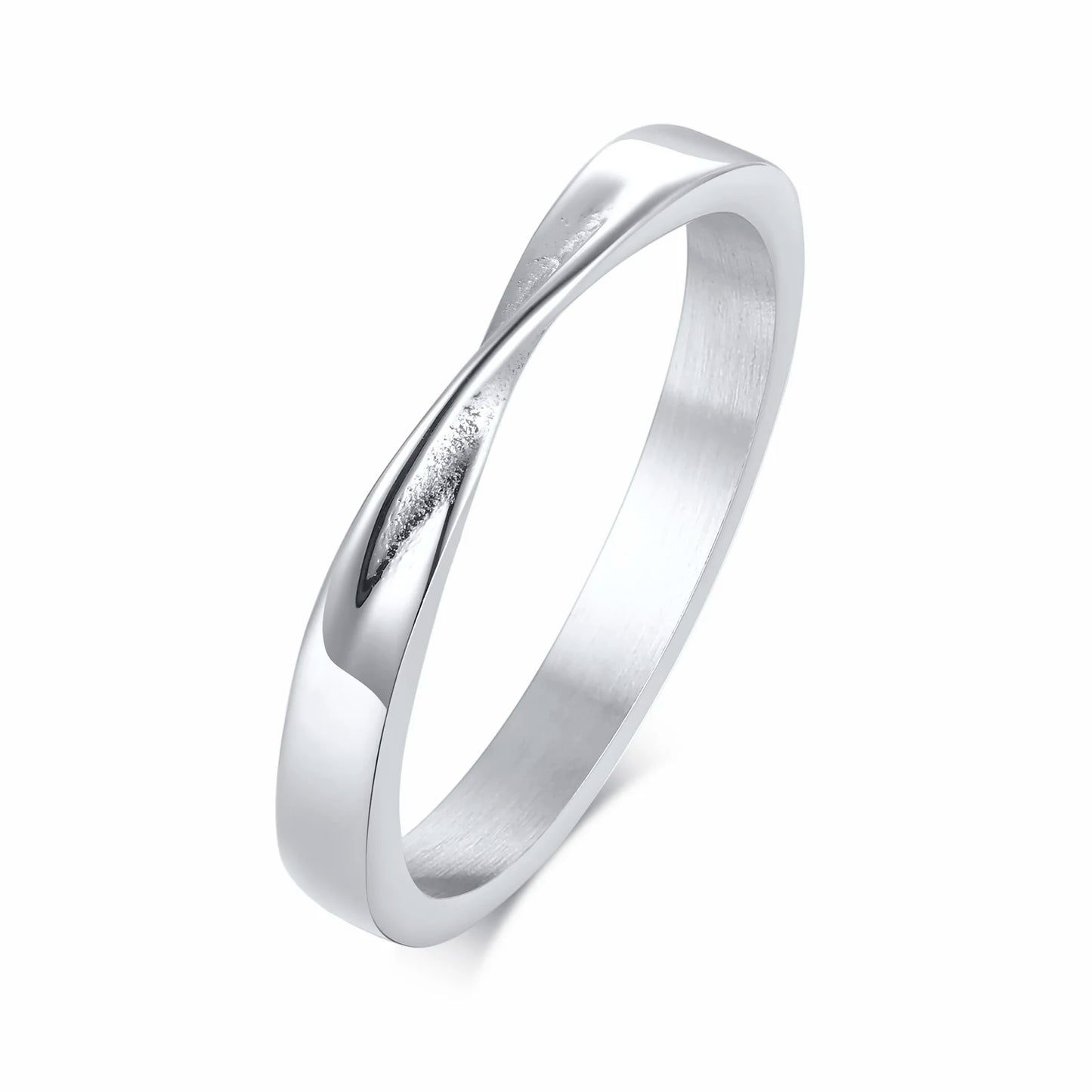 ANNEAU MOBIUS EN ARGENT