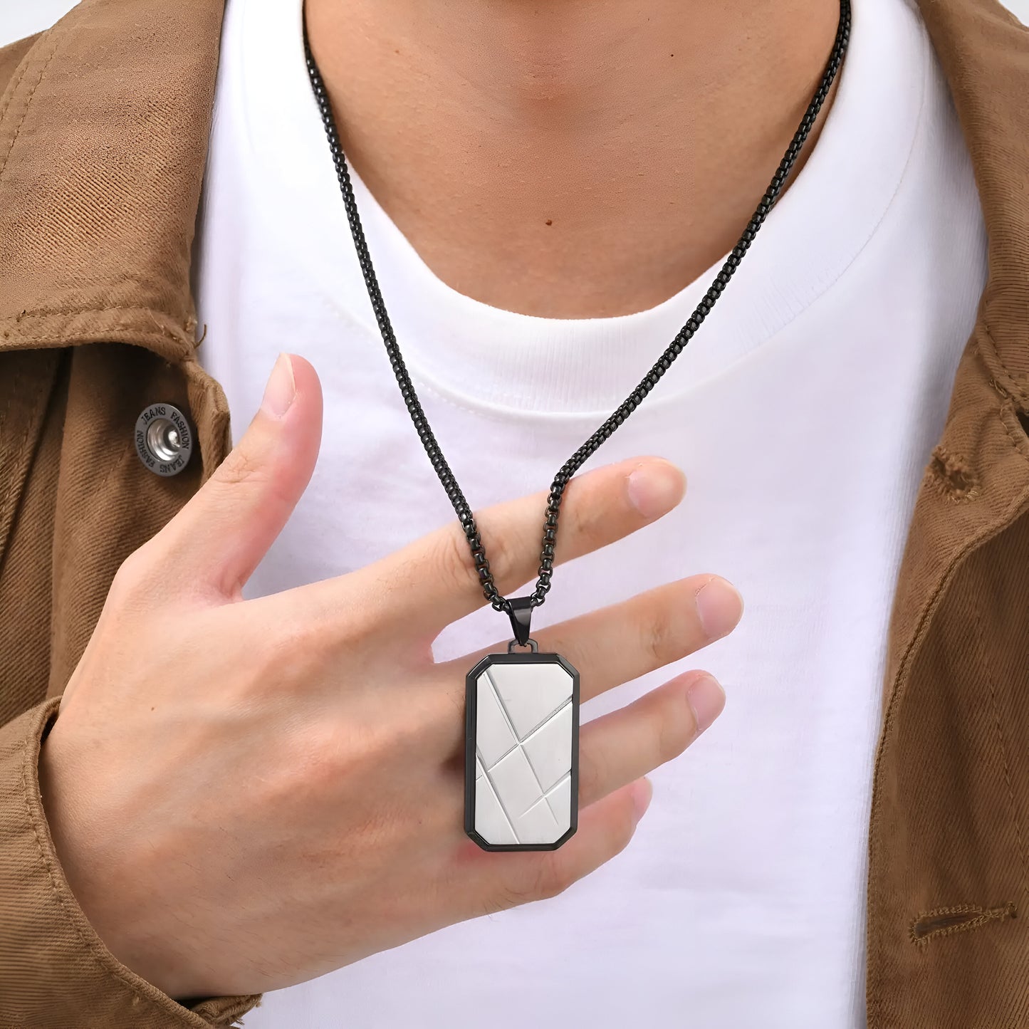 COLLIER PENDENTIF LIGNE D’OMBRE EN ARGENT