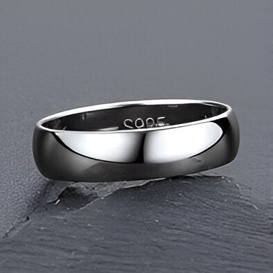 Alliance homme femme mariage couple pas cher en argent sterling 925, finition lisse et brillante, bague de qualité pour un mariage réussi.