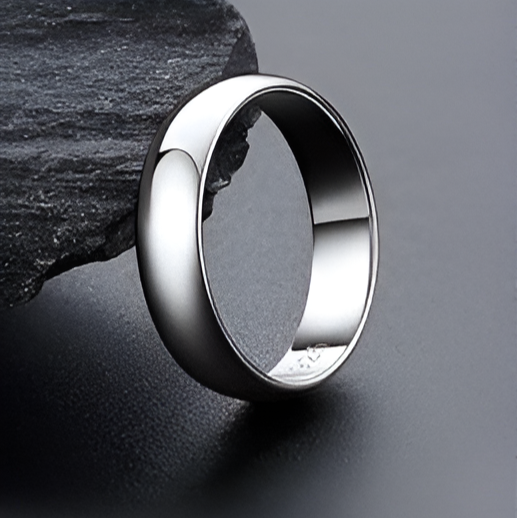 Alliance homme femme pas cher en argent sterling 925 posée sur pierre noire, bague parfaite pour un mariage ou un engagement