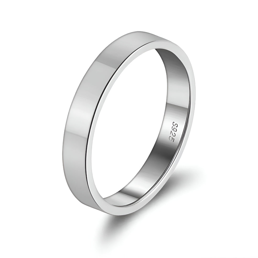 Alliance fine épure de 3mm variante or blanc sur fond blanc.