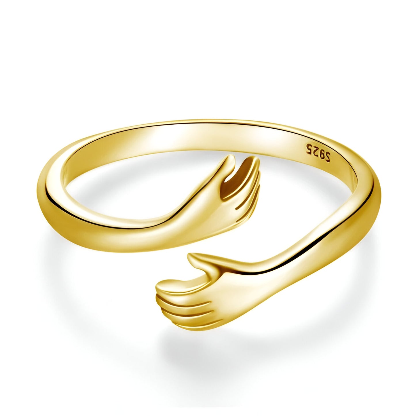 Bague ouverte en or 14K femme, design élégant et moderne, fabriquée en argent sterling 925 avec plaquage or 14K, un bijou minimaliste et raffiné, idéale pour une touche d'élégance au quotidien.
