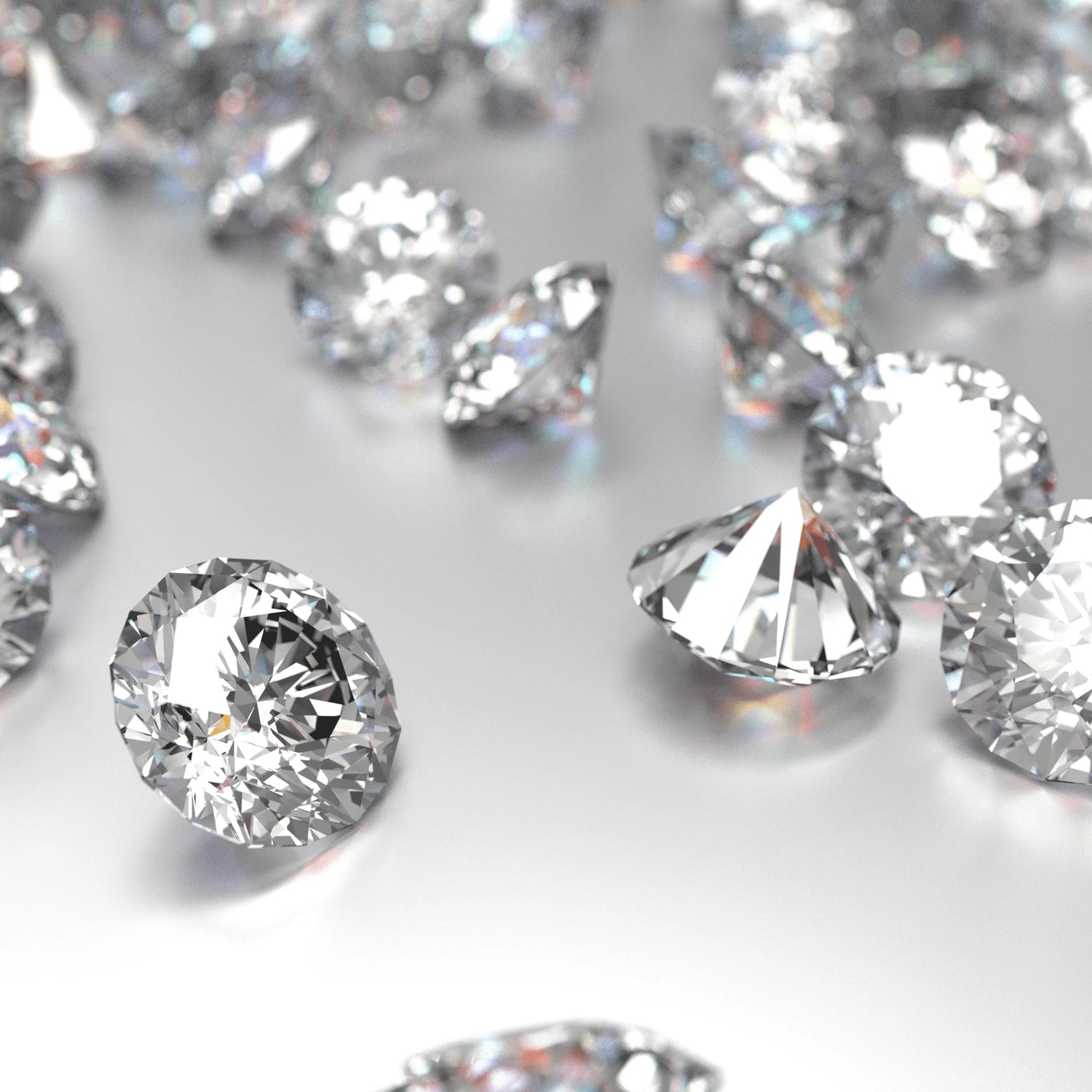 Diamants zircon brillants de bijouterie, pierre précieuse éclatante utilisée dans les créations de luxe pour femme - La Petite Rebelle