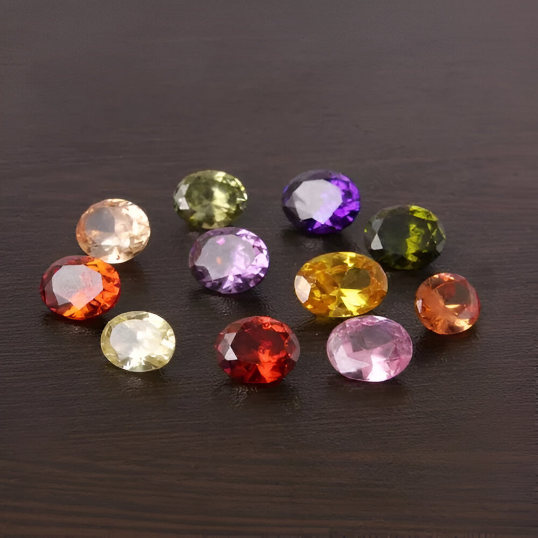 Diamants en zircon multicolore taillés en forme de diamant, éclat vif et couleurs éclatantes, pierres précieuses pour femme idéales pour des créations de bijouterie haut de gamme - La Petite Rebelle