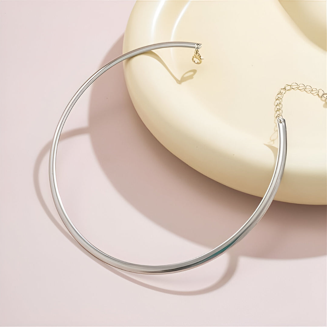 COLLIER RIGIDE LAME D'ARGENT