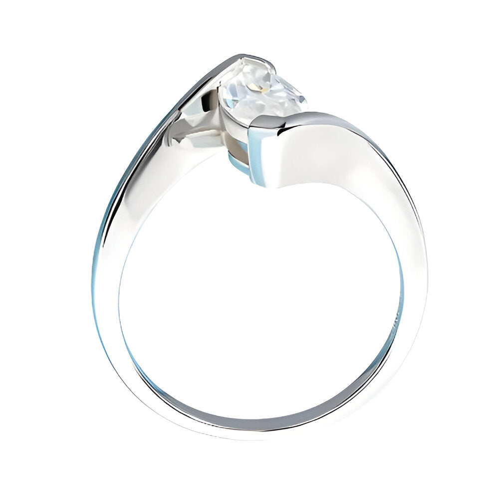 BAGUE PRISE DE DIAMANT EN ARGENT