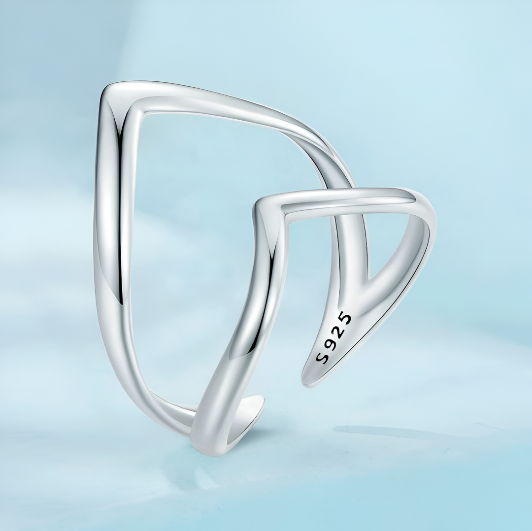 BAGUE DOUBLE OUVERTURE EN ARGENT