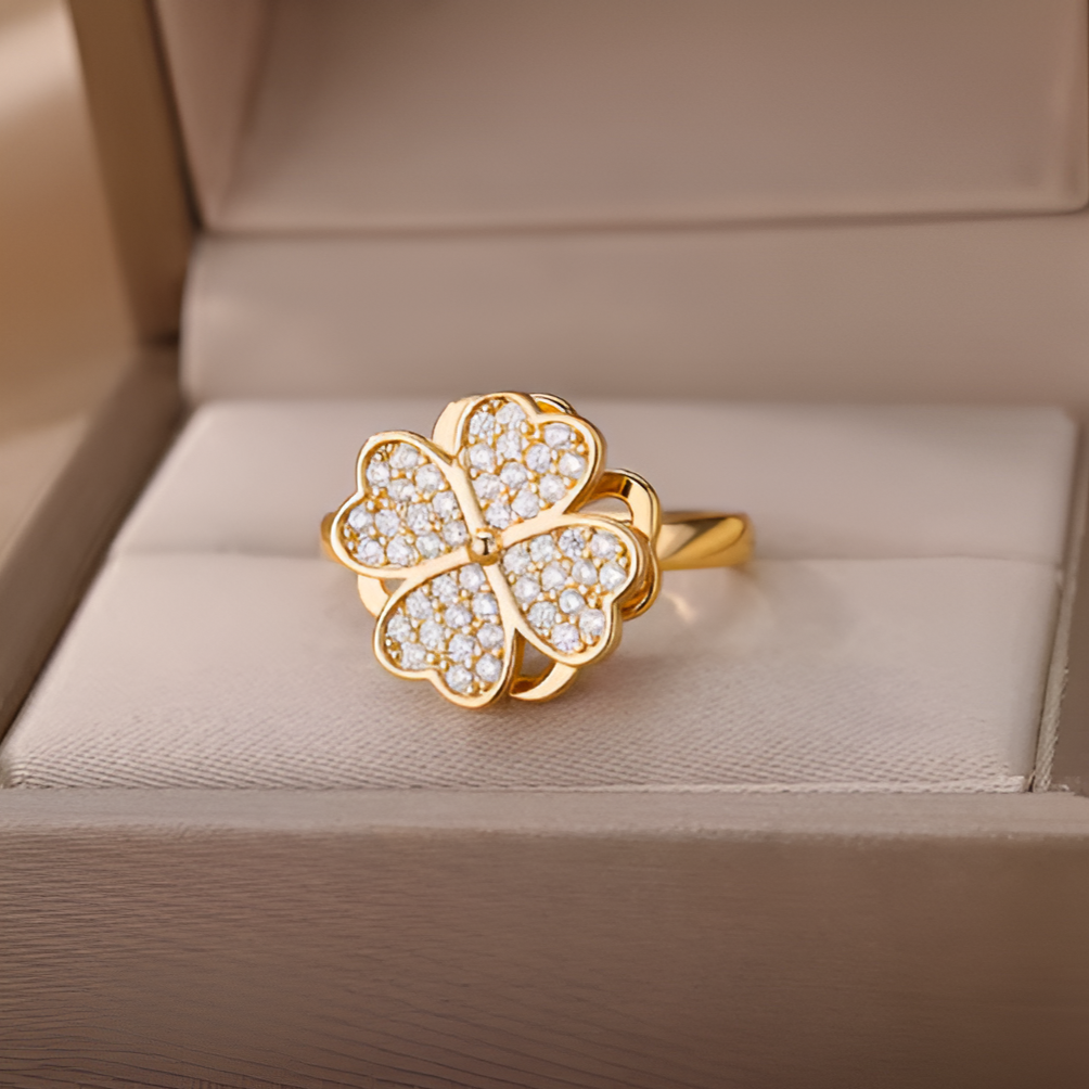 BAGUE ROTATIVE LUCKY CLOVER