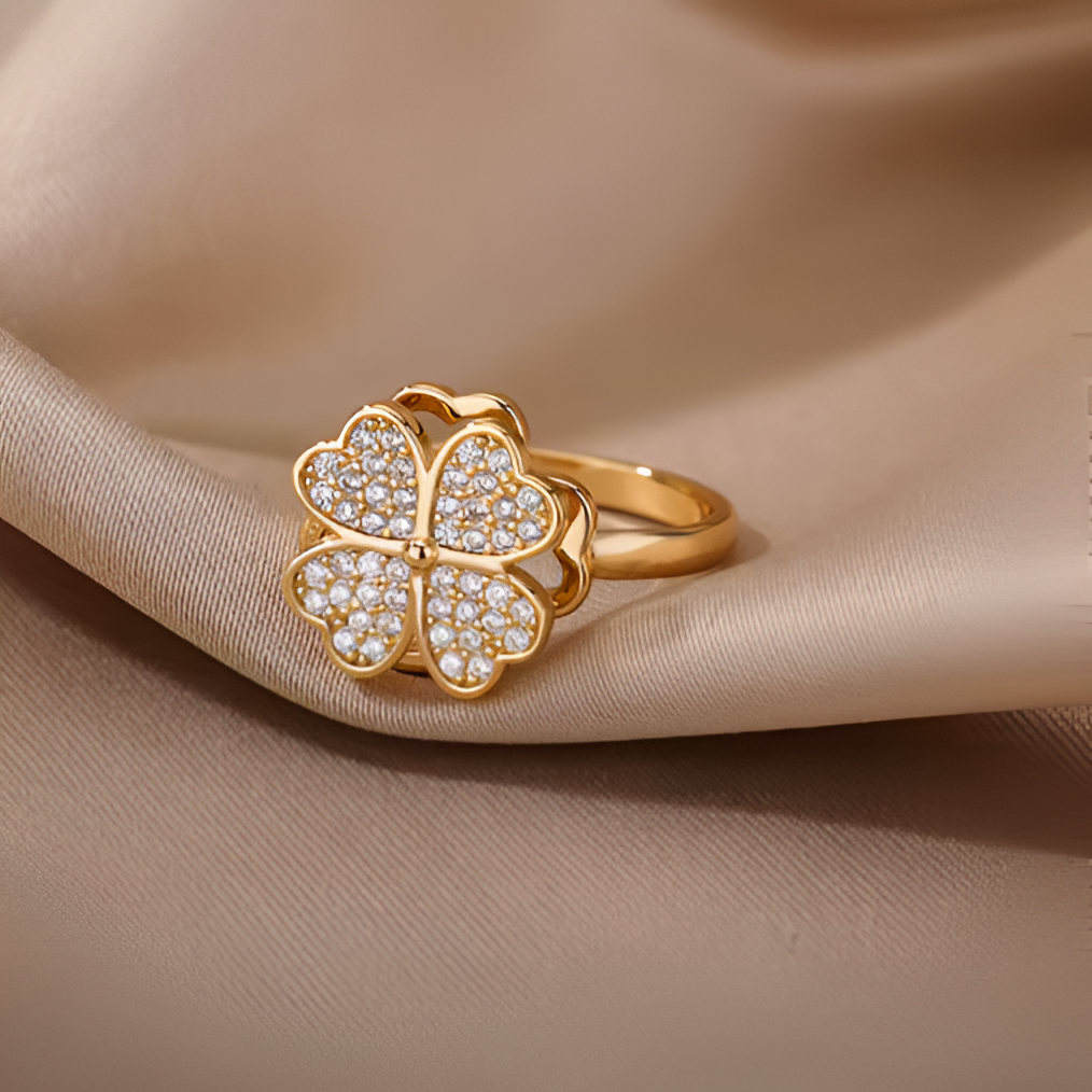 BAGUE ROTATIVE LUCKY CLOVER