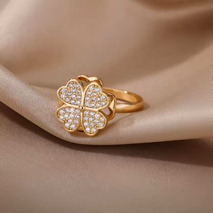 BAGUE ROTATIVE LUCKY CLOVER