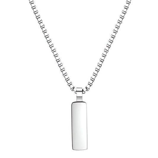 COLLIER PENDENTIF RECTANGULAIRE EN ARGENT