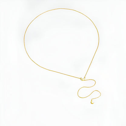 COLLIER DOUBLE CROISSANT DE LUNE EN OR