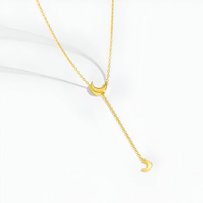 COLLIER DOUBLE CROISSANT DE LUNE EN OR