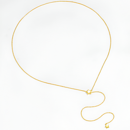 COLLIER CHAÎNE GLISSANTE À ÉTOILES EN OR