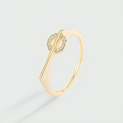 BAGUE CERCLE INTEMPOREL EN ZIRCONS