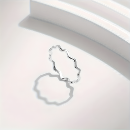 ANNEAU ONDULATION EN ARGENT