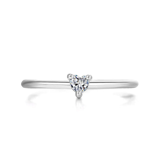 BAGUE ÉLÉGANCE CŒUR EN ARGENT