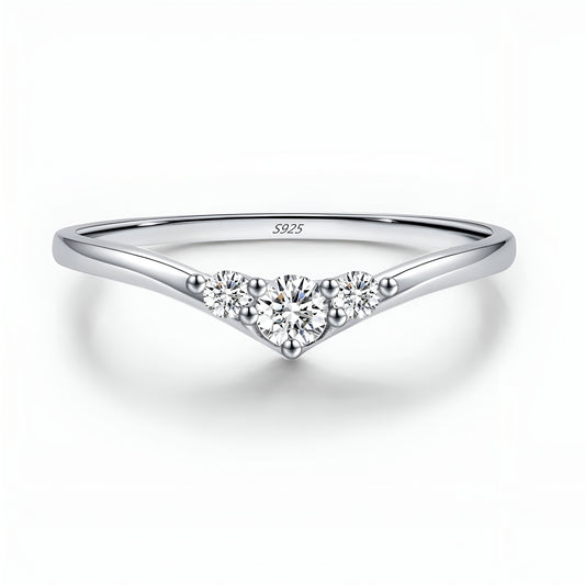 BAGUE COURBURE ÉCLATANTE EN MOISSANITE