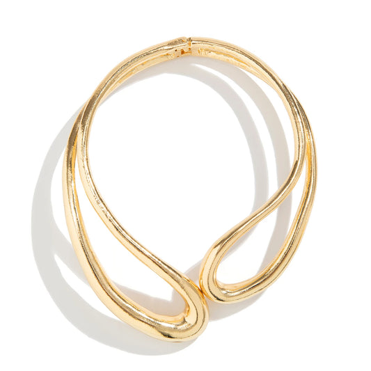 COLLIER SCULPTÉ EN OR ÉCLAT FLUIDE