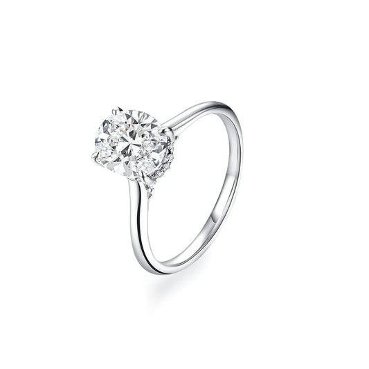 BAGUE MULTI DIAMANTS EN ARGENT