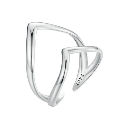 BAGUE DOUBLE OUVERTURE EN ARGENT