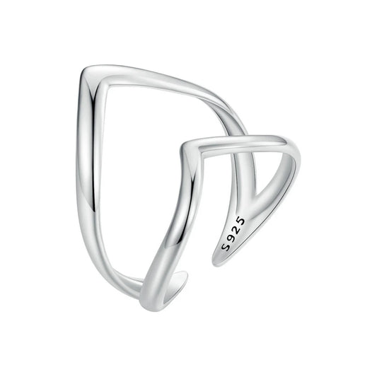 BAGUE DOUBLE OUVERTURE EN ARGENT