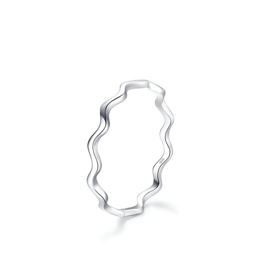 ANNEAU ONDULATION EN ARGENT