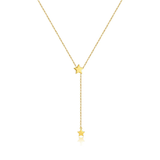 COLLIER CHAÎNE GLISSANTE À ÉTOILES EN OR