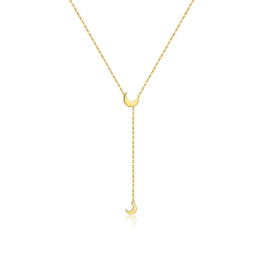 COLLIER DOUBLE CROISSANT DE LUNE EN OR