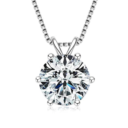 COLLIER PENDENTIF SOLITAIRE EN ARGENT