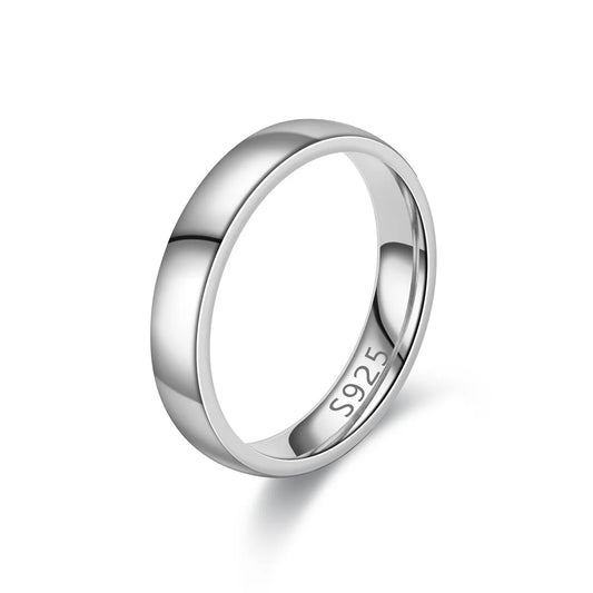 Alliance homme femme en argent sterling 925, design élégant et moderne, bague de fiançailles pour un mariage en or