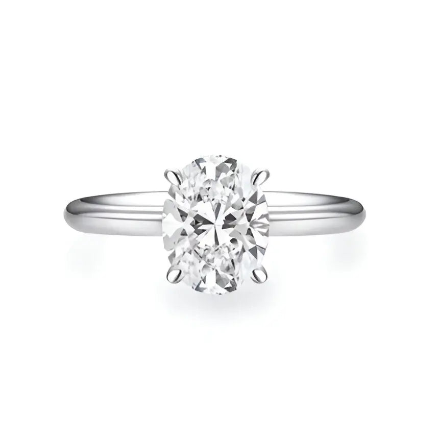 Bague de fiançailles en argent sterling 925 avec multi diamants de moissanite, plaquée or blanc 18K - Parfaite pour célébrer un moment inoubliable. Bague chic et élégante en argent pour une demande de fiançailles unique.