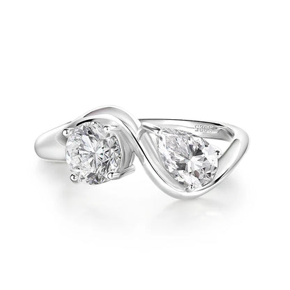 BAGUE FANTAISIE PAIRE DE DIAMANTS