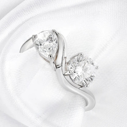 BAGUE FANTAISIE PAIRE DE DIAMANTS