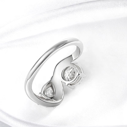 BAGUE FANTAISIE PAIRE DE DIAMANTS