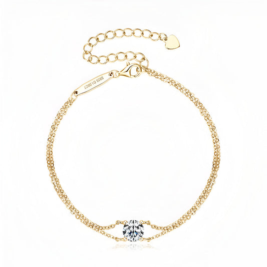 BRACELET ÉCLAT SOLITAIRE EN OR LA PETITE REBELLE
