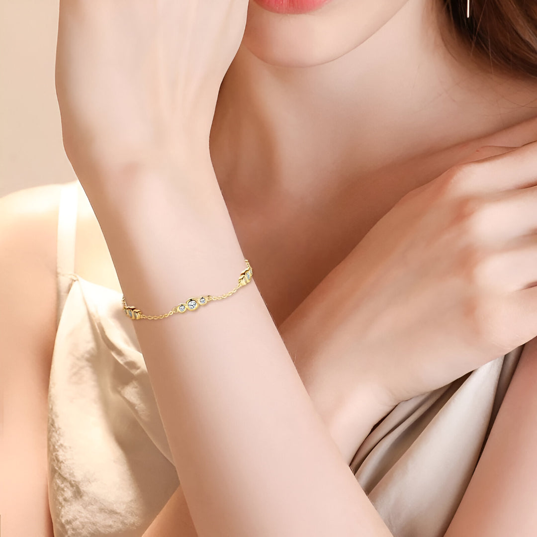 BRACELET RIVIÈRE D’ÉCLATS EN OR LA PETITE REBELLE