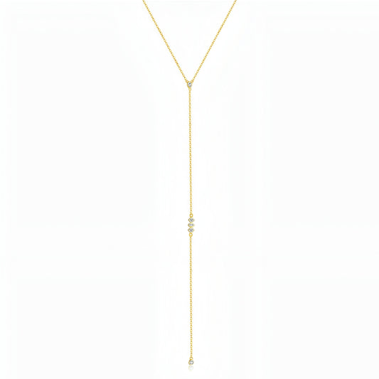 COLLIER CHAÎNE GÉOMÉTRIQUE LUMINEUSE EN OR LA PETITE REBELLE