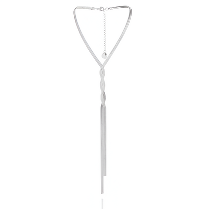COLLIER CHUTE TORSADÉE EN ARGENT