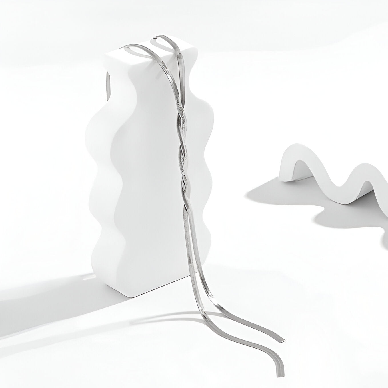 COLLIER CHUTE TORSADÉE EN ARGENT