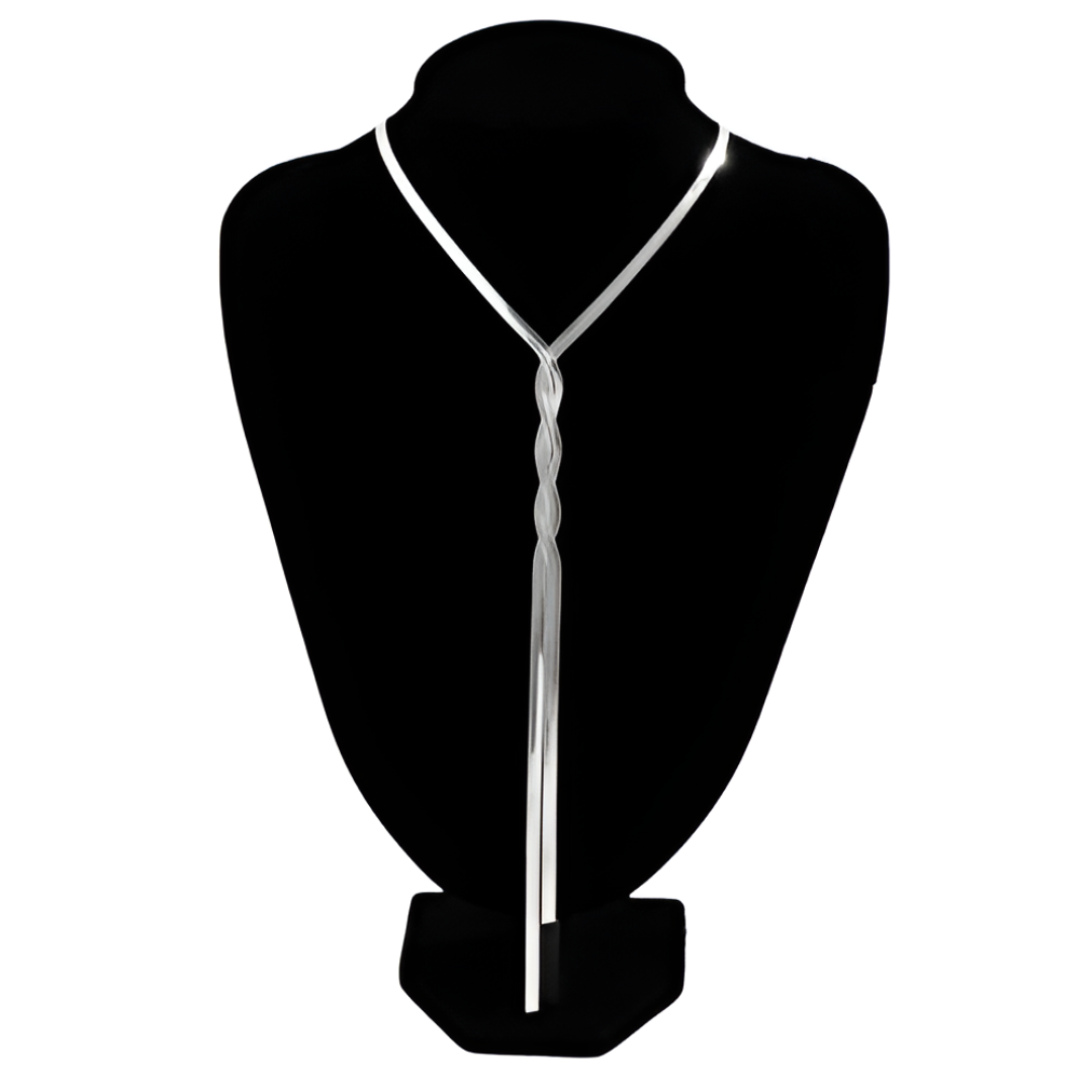 COLLIER CHUTE TORSADÉE EN ARGENT