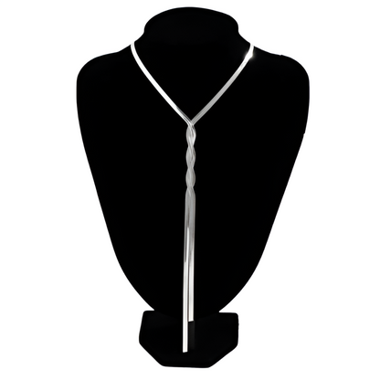 COLLIER CHUTE TORSADÉE EN ARGENT
